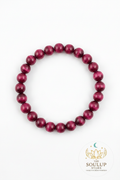 Red Tiger Eye Crystal Bracelet - flat lay