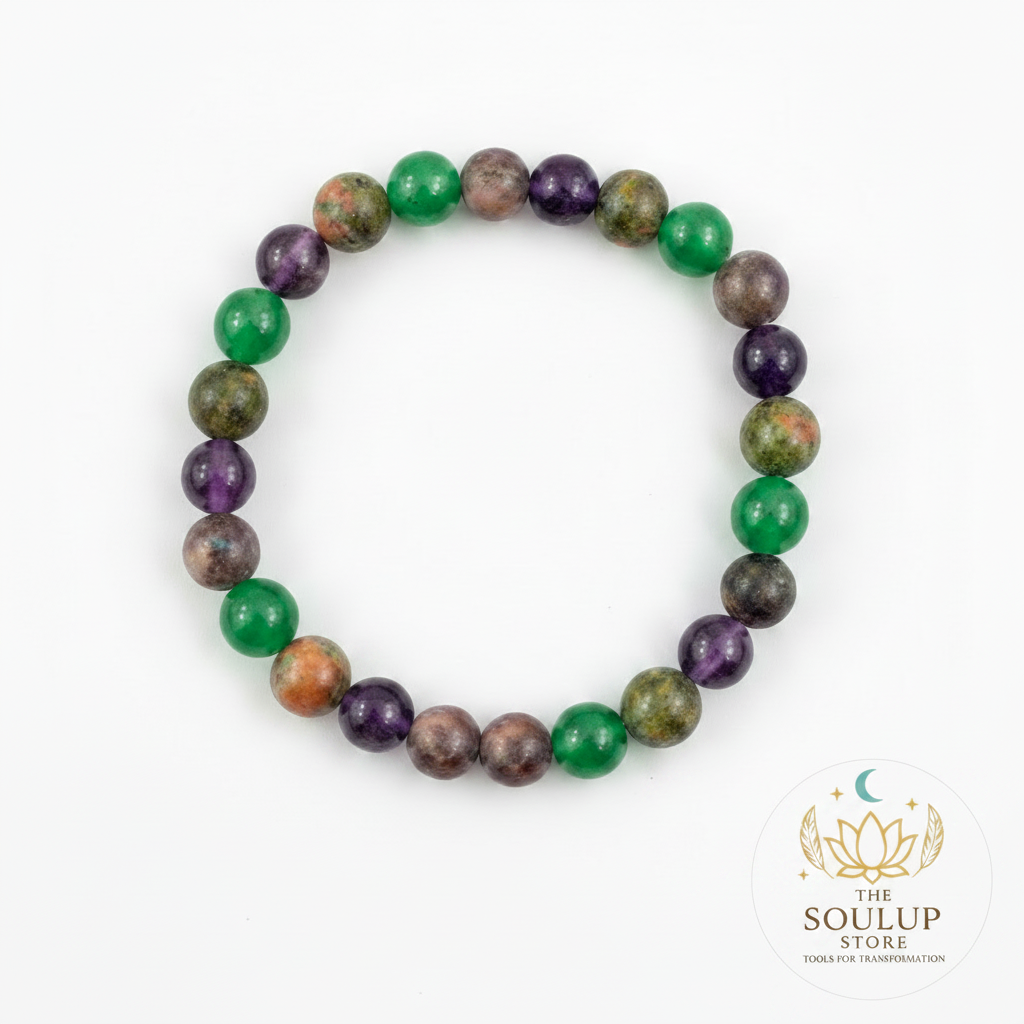 Heal Your Relationship Mixel Crystal Bracelet - top down