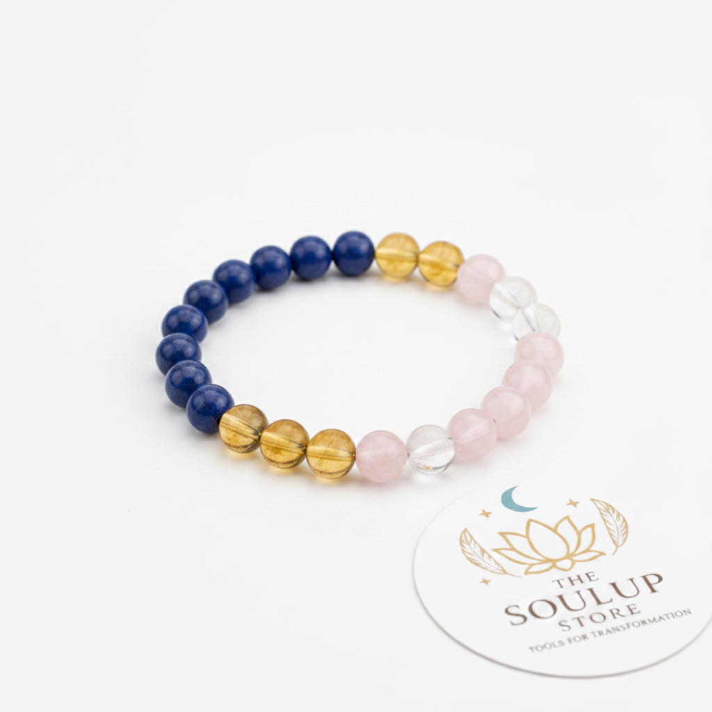 Abundance & Love Mixel Crystal Bracelet - flat lay