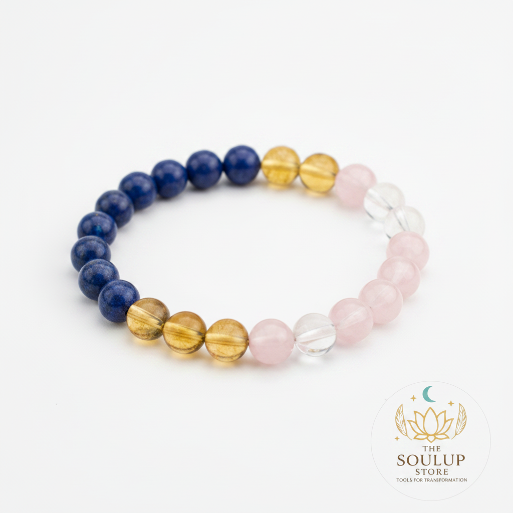 Abundance & Love Mixel Crystal Bracelet - close up