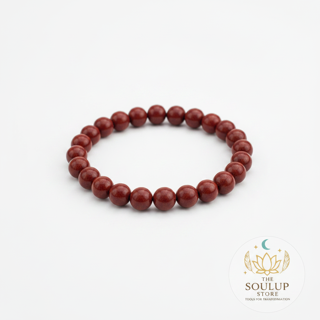 Red Jasper Crystal Bracelet - flat lay