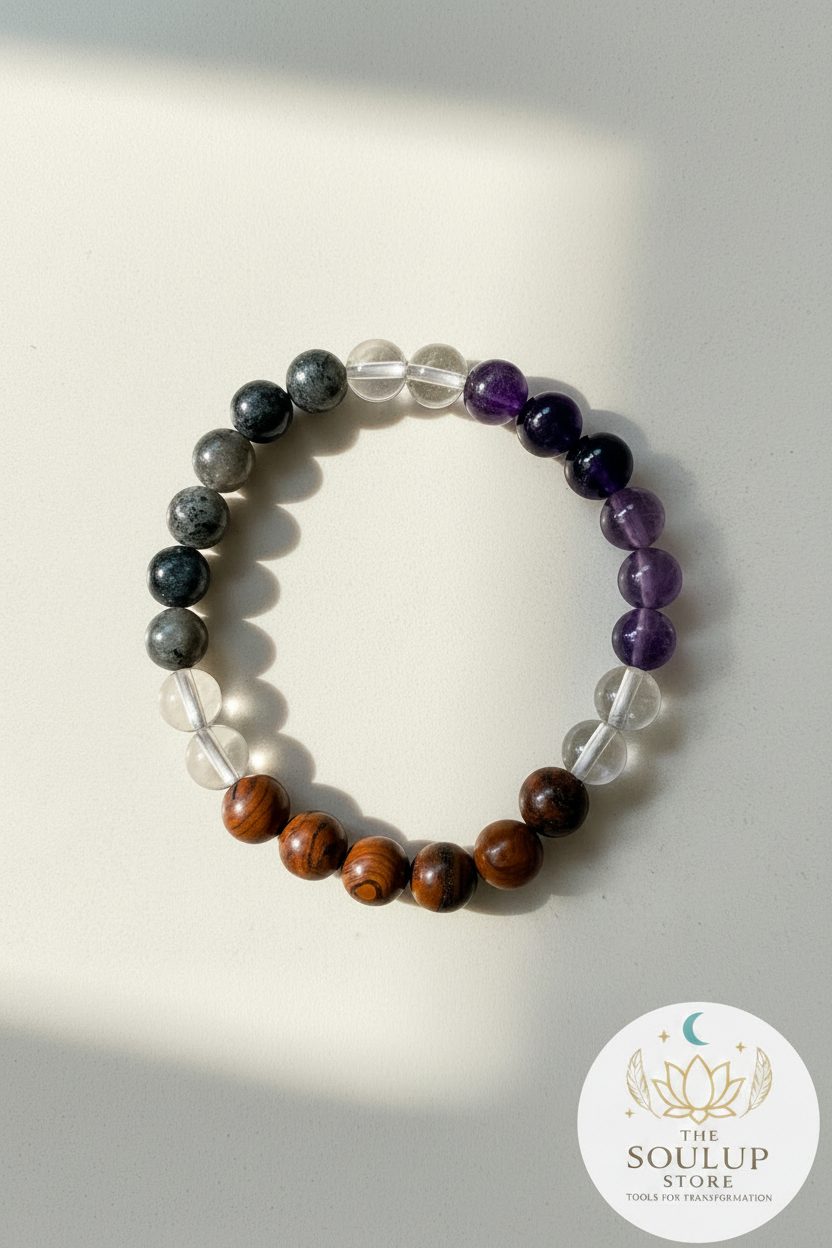 Good Health Mixel Crystal Bracelet - top down view