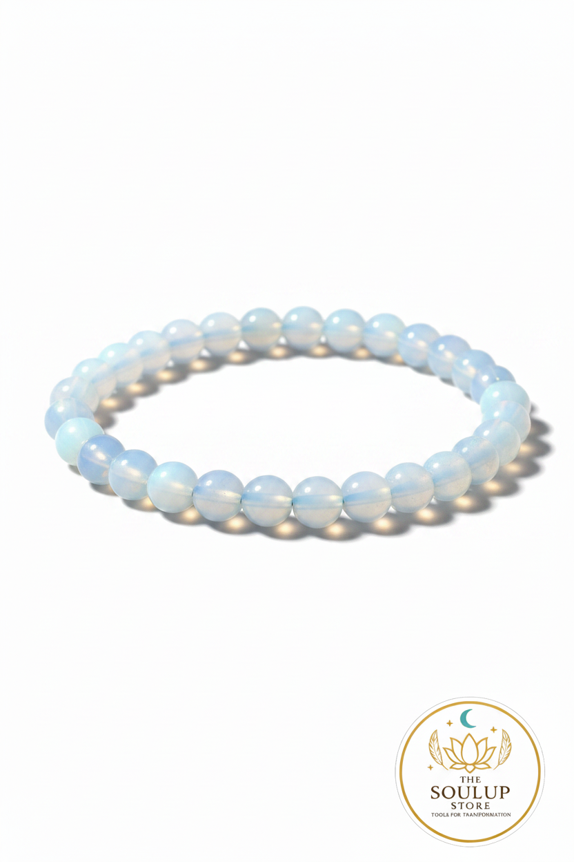 Opalite Crystal Bracelet - close up
