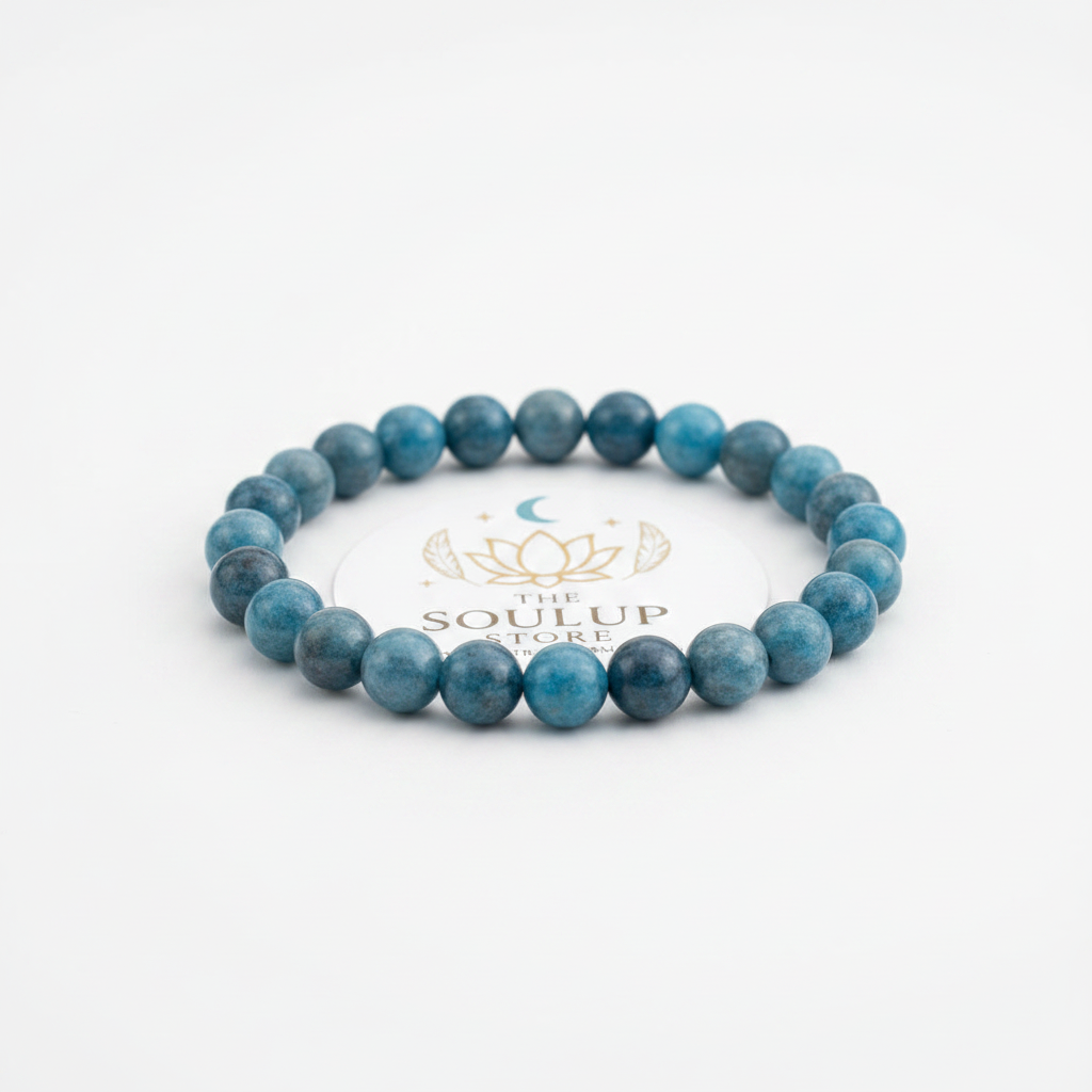 Blue Apatite Bracelet - side angle