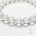 Clear Quartz Faceted Crystal Bracelet - close up
